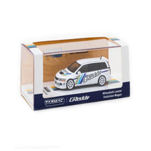 Load image into Gallery viewer, Tarmac Works 1:64 Mitsubishi Lancer Evolution Wagon GReddy - Tokyo Auto Salon 2021 Special Edition