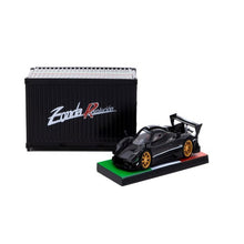 Load image into Gallery viewer, Tarmac Works 1:64 Pagani Zonda Revolucion Grigio Knockhill with Container