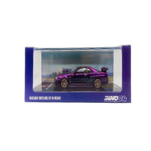 Load image into Gallery viewer, iNNO64 1/64 Nissan Skyline GT-R R34 Midnight Purple II + Random Takara Tomy TsumTsum Car