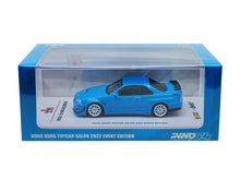 Load image into Gallery viewer, iNNO64 1/64 Nissan Skyline GT-R (R34) Hong Kong Toy Car Salon 2022 Event Edition Baby Blue
