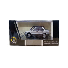 Load image into Gallery viewer, Para64 1/64 Mitsubishi Galant VR-4 1988 LHD Grace Silver/Chateau Silver