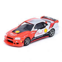 Load image into Gallery viewer, iNNO64 1/64 Shell Nissan Skyline (R34) GTT Drift Car Jason Mok/Pluto Mok