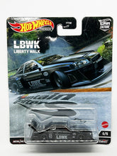 Load image into Gallery viewer, Hot Wheels Car Culture Mountain Drifters LB-ER34 Super Silhouette Nissan Skyline Black #0/5