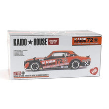Load image into Gallery viewer, MiniGT x Kaido 1/64 Nissan Skyline 2000GT-R (KPGC10) Kaido Racing V1 ORANGE/BLACK - KHMG195 - 305096
