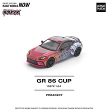 Load image into Gallery viewer, PopRace 1/64 Toyota 1087X GR86 CUP DARK PINK/BLUE - PR64-0207
