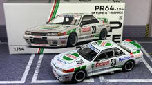Load image into Gallery viewer, PopRace 1/64 Nissan GT-R (BNR32) Macau Guia Race 1990 Winner WHITE (CASTROL) #23 - PR64-0194
