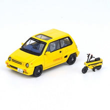 Load image into Gallery viewer, iNNO64 1/64 Honda City Turbo II Yellow With Motocompo
