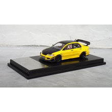 Load image into Gallery viewer, CM Model 1:64 Mitsubishi Lancer Evolution IX yellow black hood
