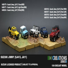 Load image into Gallery viewer, BM Creations Junior 1:64 Suzuki Jimny (SJ413) Blue LHD
