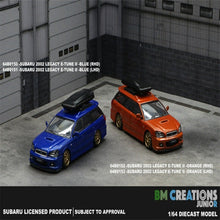Load image into Gallery viewer, BM Creations Junior 1:64 Subaru Legacy Touring Wagon GT-B Blue LHD
