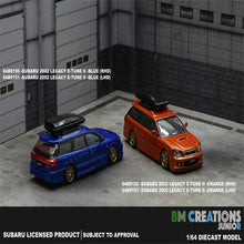 Load image into Gallery viewer, BM Creations Junior 1:64 Subaru Legacy Touring Wagon GT-B Blue LHD
