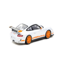 Load image into Gallery viewer, Minichamps x Tarmac Works 1:64 Porsche 911 GT3 RS 2006 Silver
