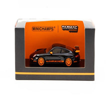 Load image into Gallery viewer, Minichamps x Tarmac Works 1:64 Porsche 911 GT3 RS 2006 Black
