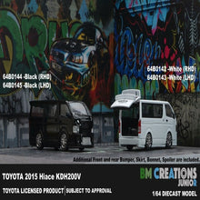 Load image into Gallery viewer, BM Creations Junior 1:64 Toyota 2015 Hiace KDH200V Black LHD
