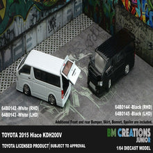 Load image into Gallery viewer, BM Creations Junior 1:64 Toyota 2015 Hiace KDH200V Black LHD
