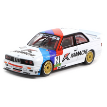 Load image into Gallery viewer, Tarmac Works 1:64  BMW M3 E30 Macau Cup Race 1991 Charles Kwan
