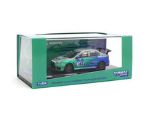 Load image into Gallery viewer, Tarmac Works 1:64 Mitsubishi Lancer Evolution X Nurburgring 24H 2010 Quadder / Bernhardt / Matsui / Bader #143
