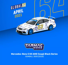 Load image into Gallery viewer, Tarmac Works 1/64 Mercedes Benz C 63 AMG GUMBALL 3000
