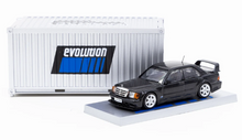 Load image into Gallery viewer, Tarmac Works Mercedes Benz 190E 2.5-16 EVO II 1/64 Black Metallic

