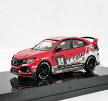 Load image into Gallery viewer, Tarmac Works 1:64 Honda Civic Type R FK8 NASA 25 Hours of Thunderhill Race 2017 #18

