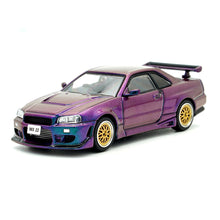 Load image into Gallery viewer, iNNO64 1/64 Nissan Skyline (R34) GT-T Magic Purple HKIMX22 Event Model
