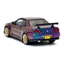 Load image into Gallery viewer, iNNO64 1/64 Nissan Skyline (R34) GT-T Magic Purple HKIMX22 Event Model
