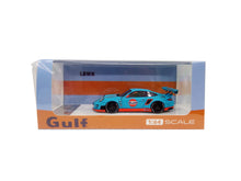 Load image into Gallery viewer, Timothy &amp; Pierre 1/64 LB Porsche 911 (997) Coupe Gulf Resin Model
