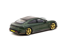 Load image into Gallery viewer, Tarmac Works x MiniGT x SHMEE150 1/64 Porsche Taycan Turbo S Midnight Green + 1 Random TsumTsum Car
